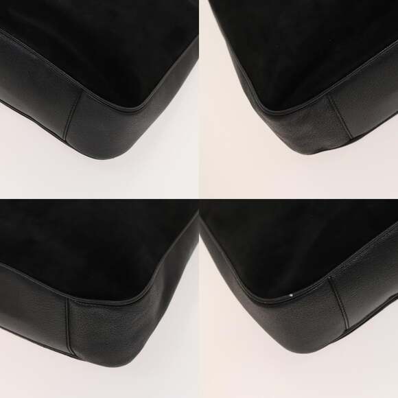 GUCCI Bamboo Hand Bag Suede Black Gold 001 1998 001 1998 - Picture 10 of 12